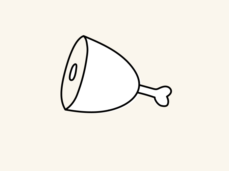 Illustration of a ham.