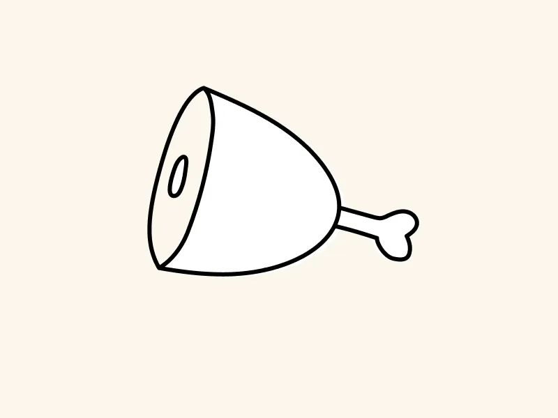 Illustration of a ham.
