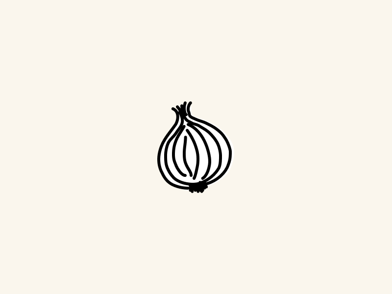 Illustrations of onions on a beige colored background