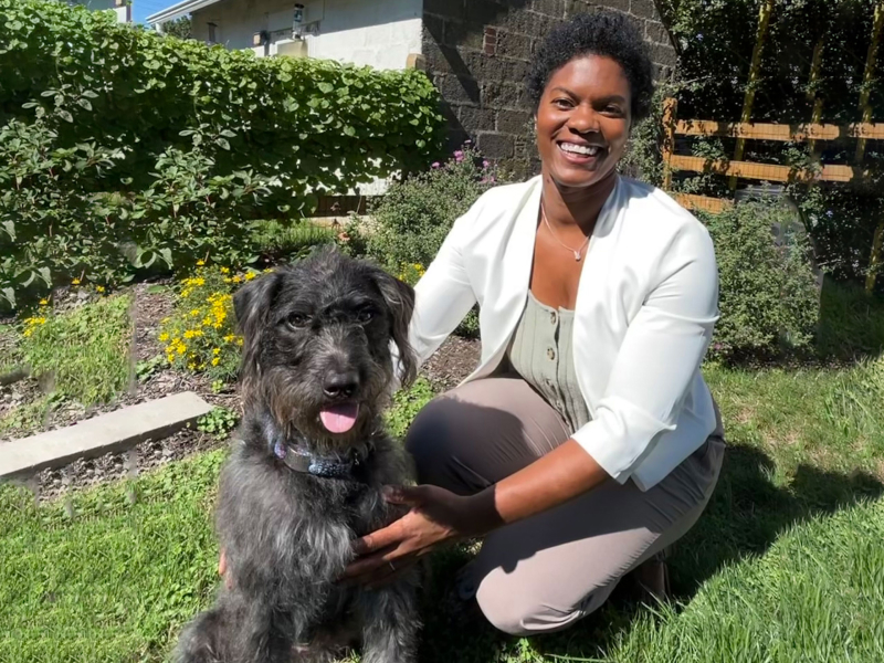 Dr. Aliya McCullough and her dog