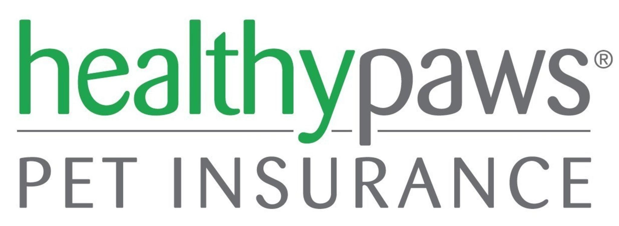 Healthy Paws pet insurance logo in green and gray