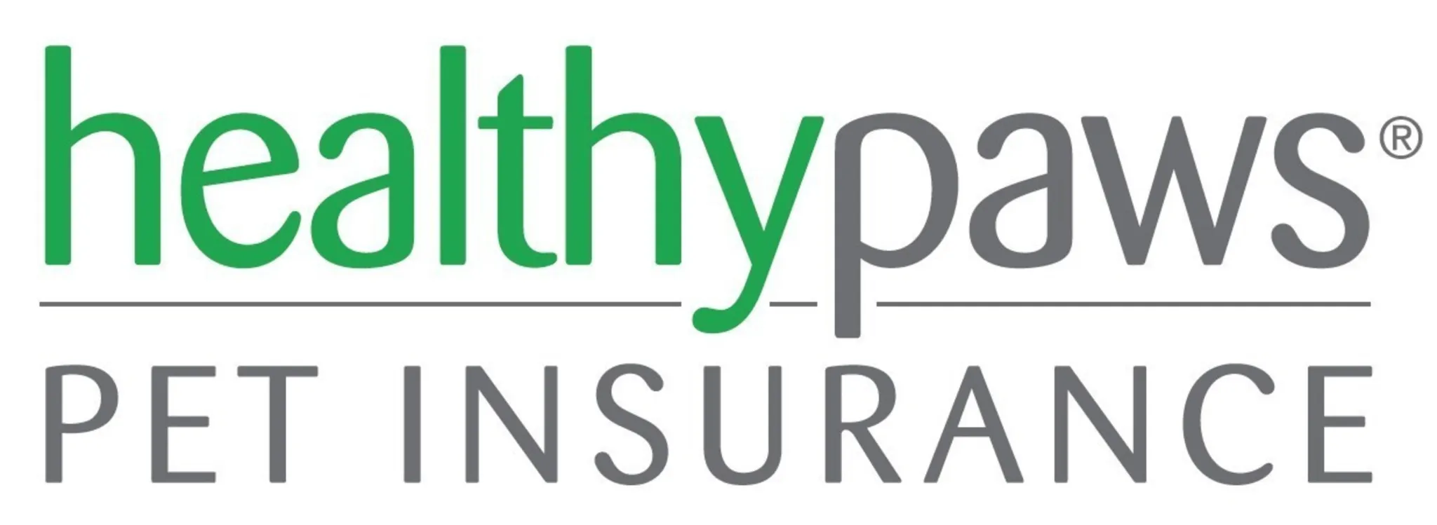 Healthy Paws pet insurance logo in green and gray