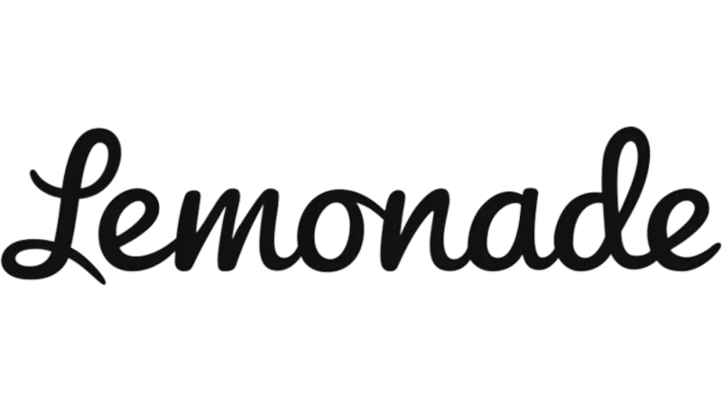 Lemonade logo in cursive white text on black