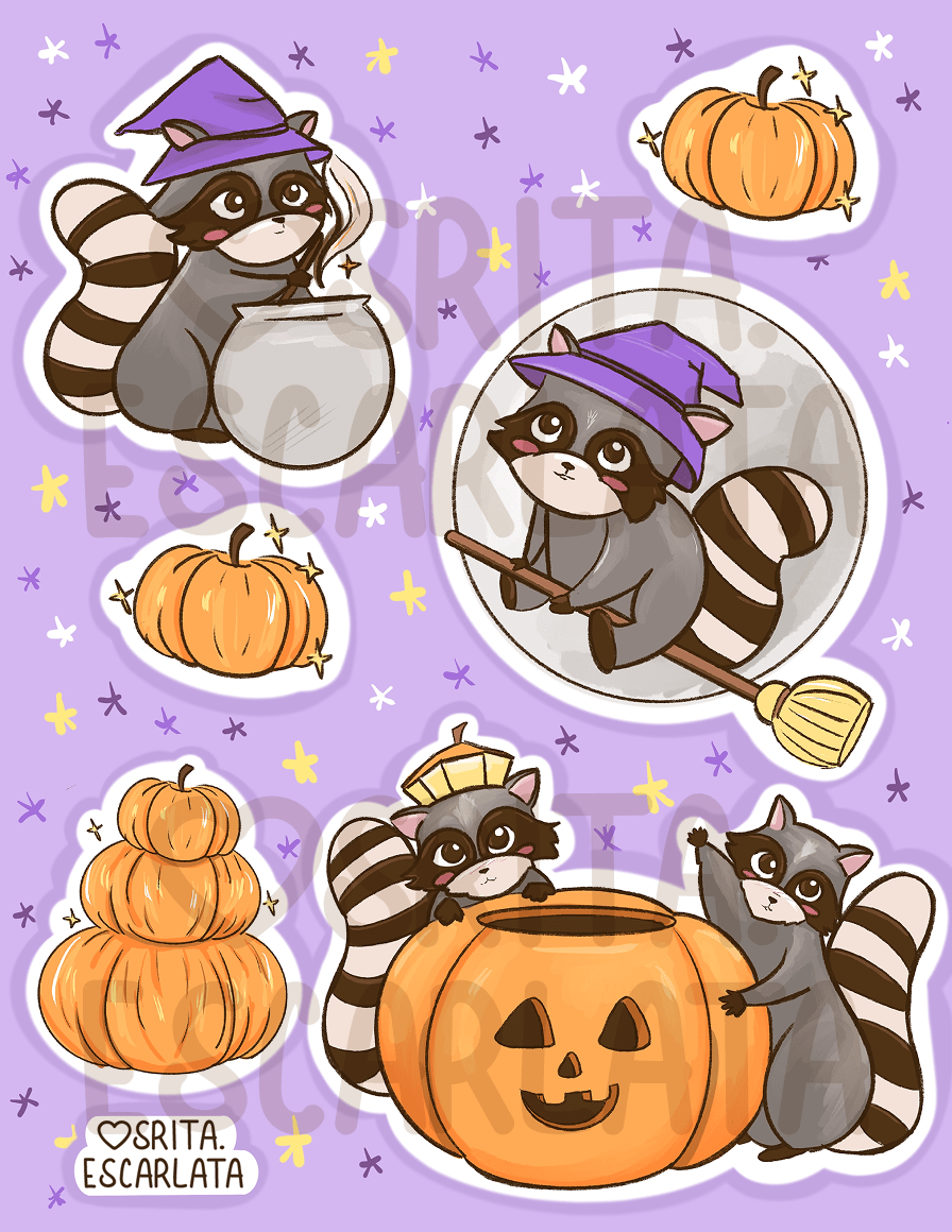 Racoon stickers