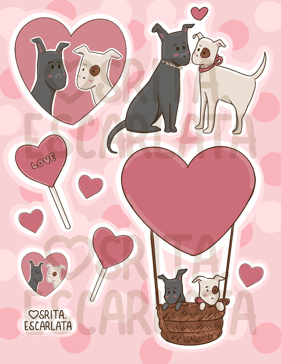 Valentines day stickers