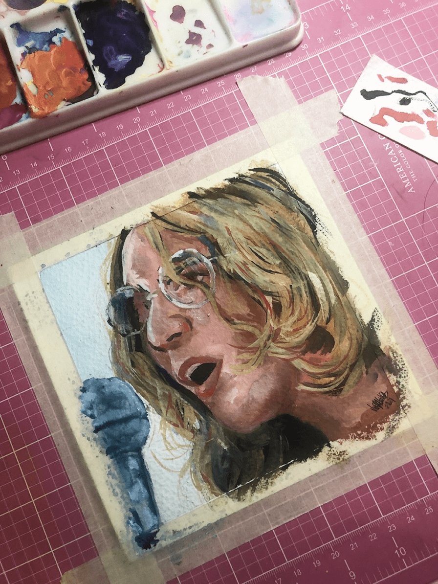 Gouache painting