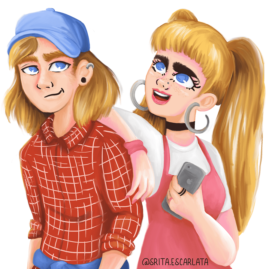 Arnold and helga digital illustration