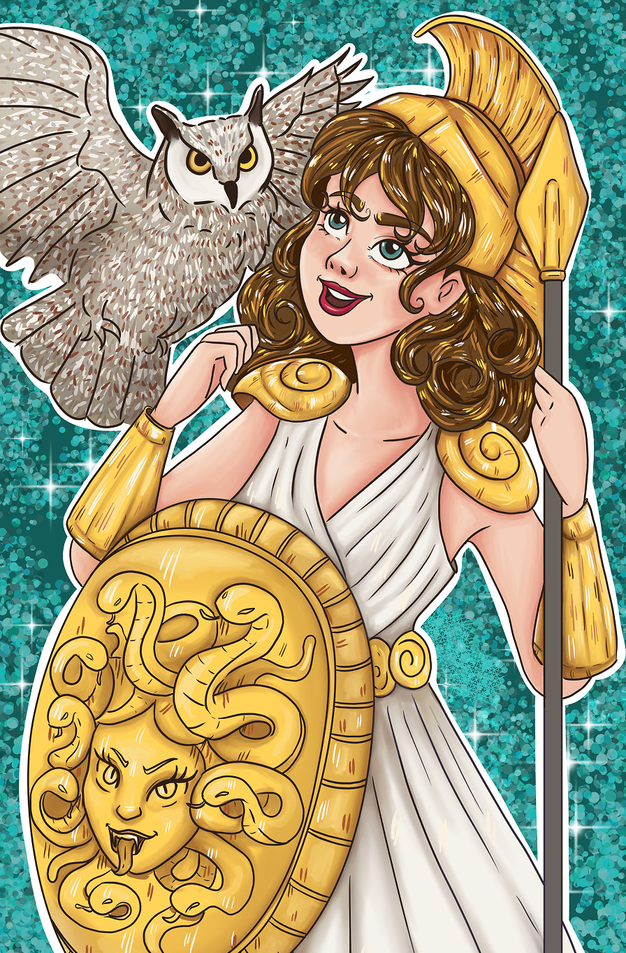 Athena digital illustration