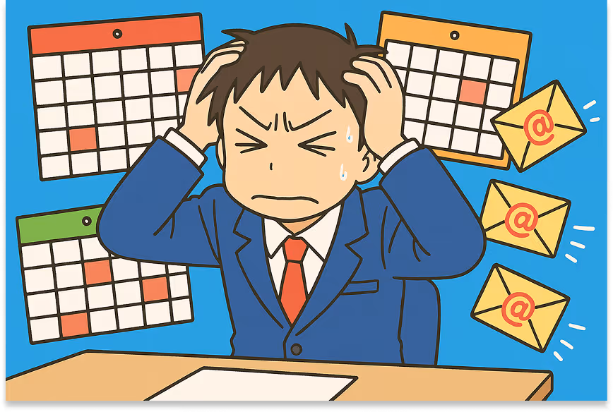 面倒な日程調整に時間と心をすり減らすことも無くなりますbefore