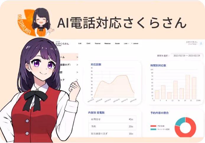 空き日程をリアルタイムで確認予約・注文の電話に自動で対応
