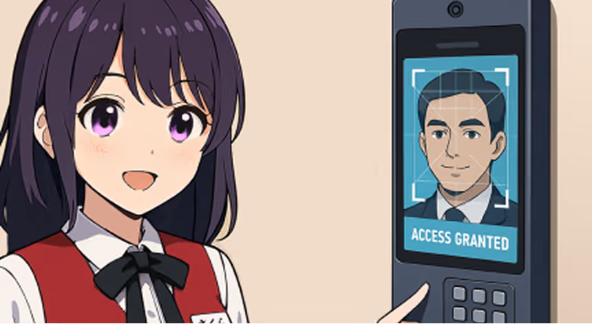 事前登録や顔認証でスムーズな受付が可能。 直感的な操作で誰でも使いやすい。