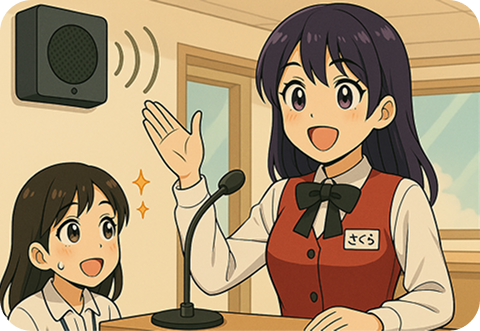 荒天・欠航案内の自動放送