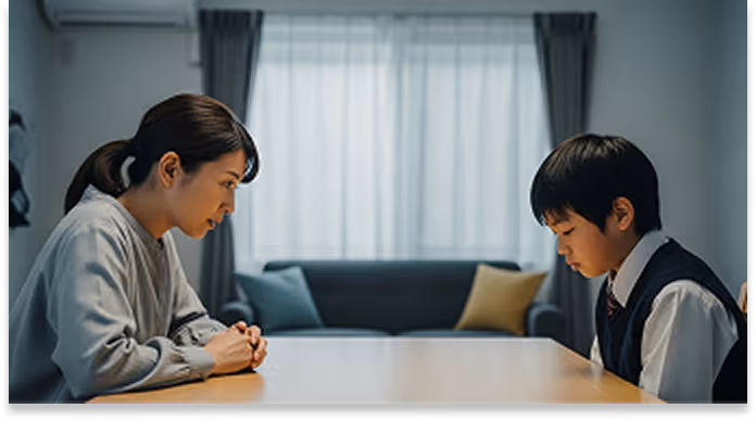 最近、口数の少なくなった子の心の声を聞き出す