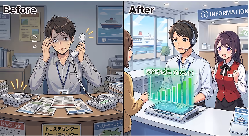 電話回線を増やさずに、応答率を10%以上改善。Web予約への誘導効果は絶大です。