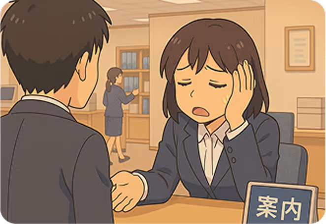 毎日同じ内容の説明を繰り返し行っている