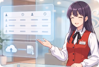 来訪記録をCSVで書き出せます