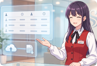 来訪記録をCSVで書き出せます