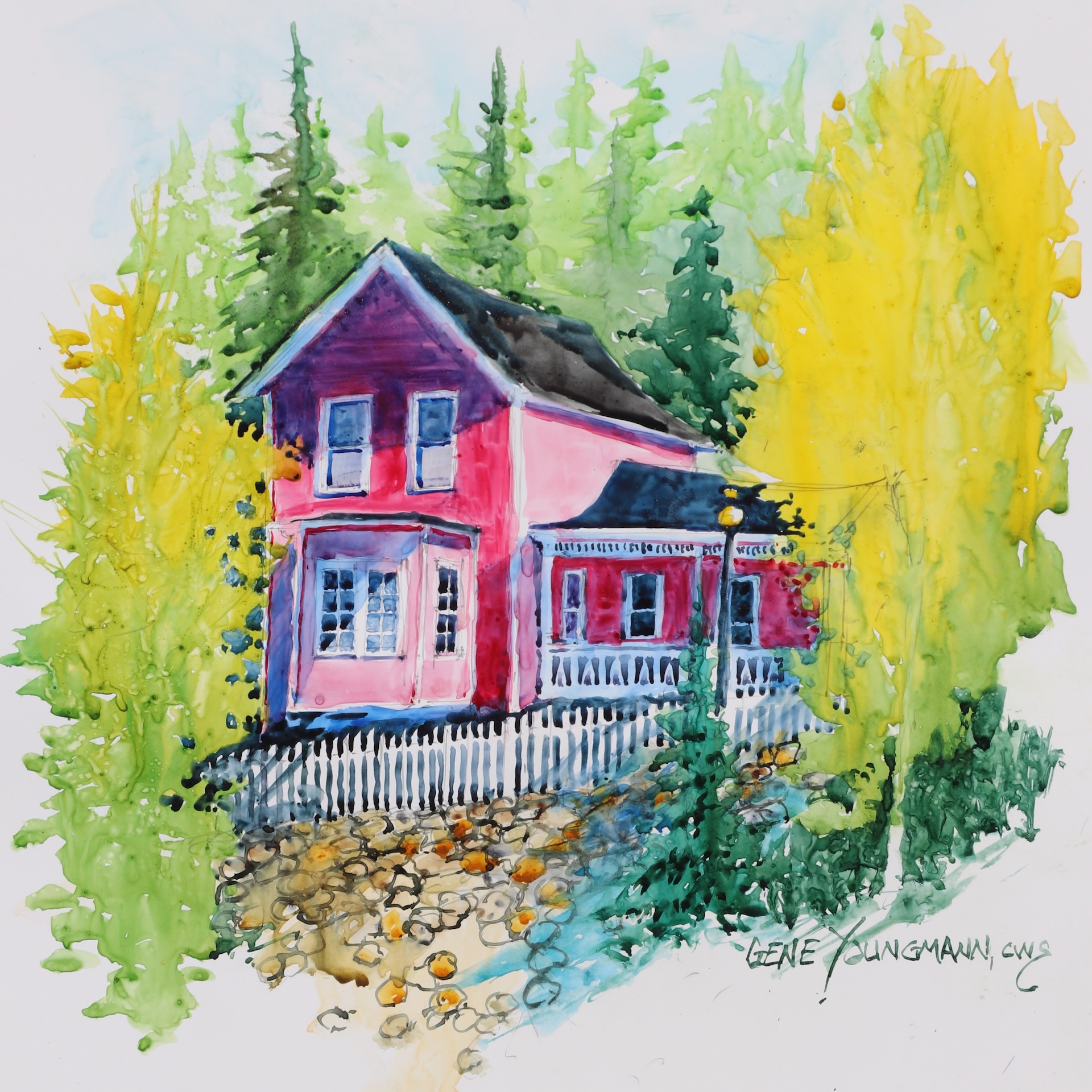 Red House in the Trees