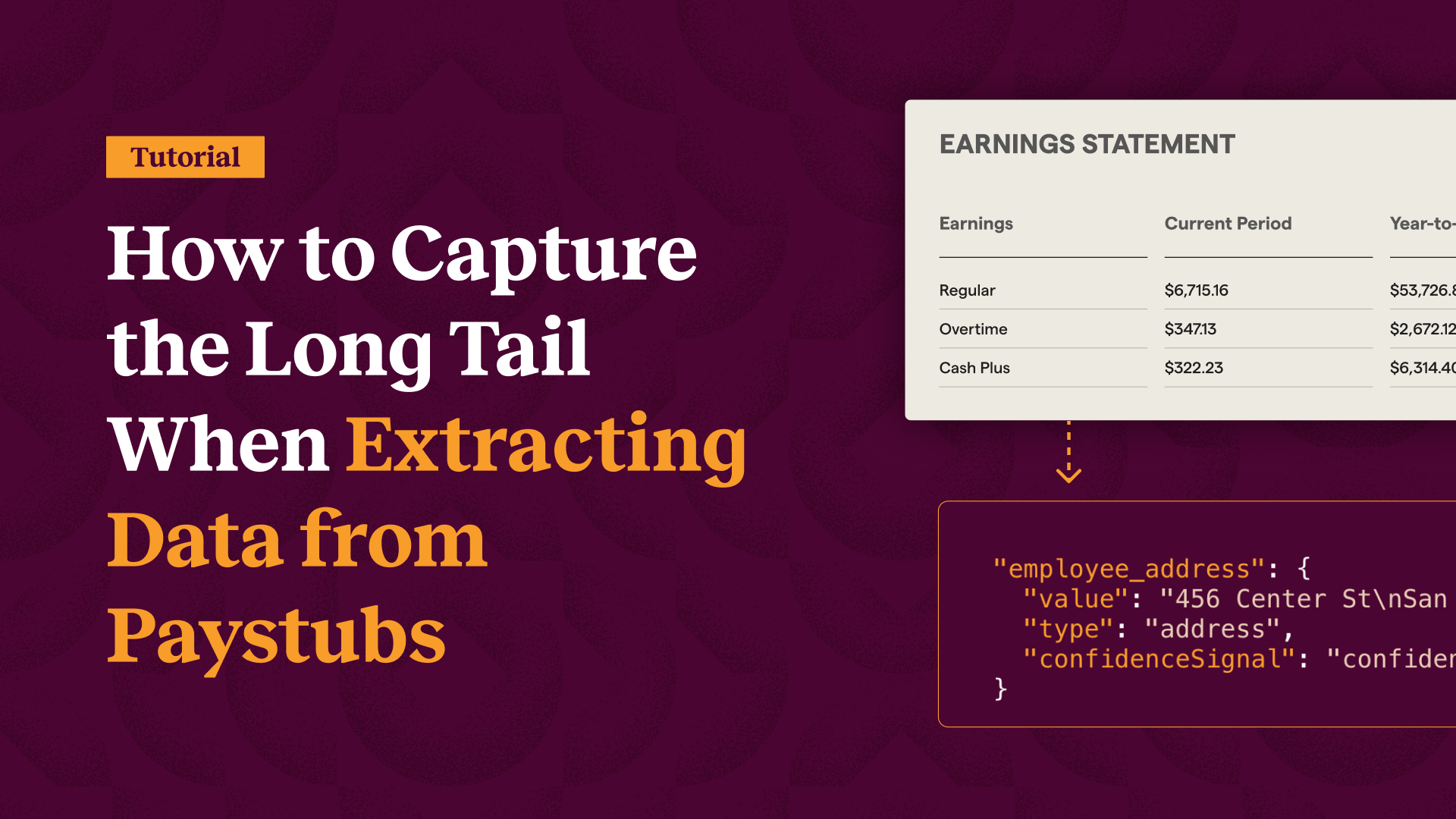 How to capture the long tail when extracting data from paystubs