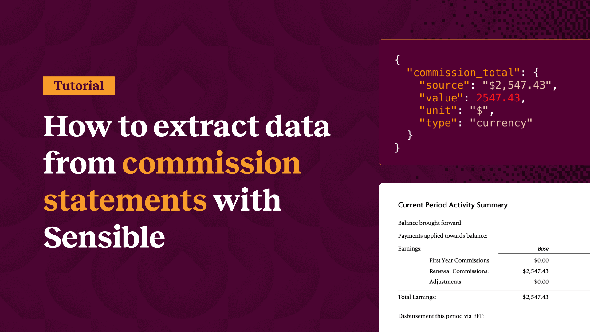 How to extract data from commission statements with Sensible