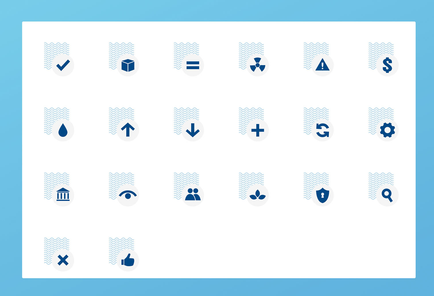 Custom set of icons designed for NAWC.