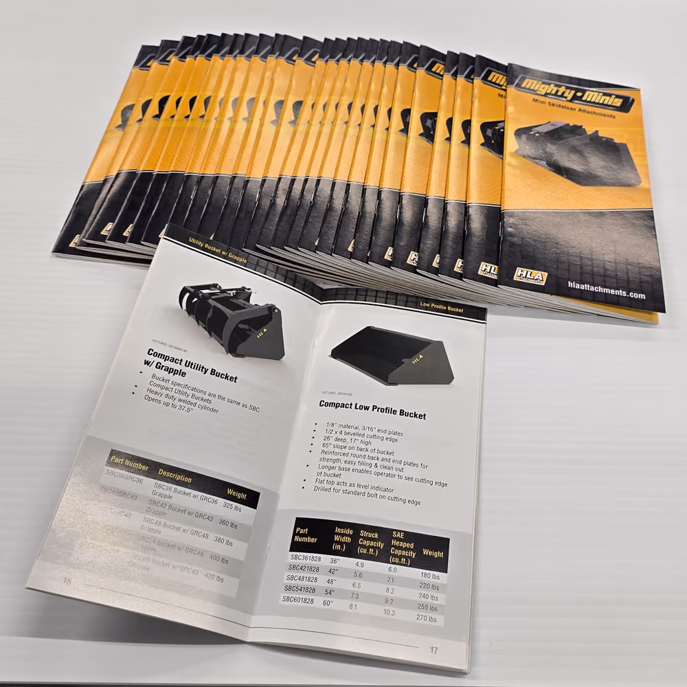 Photo of HLA Attachments pocket booklets, saddle stitch