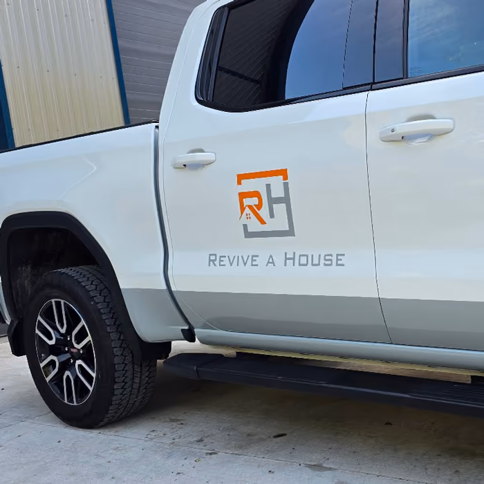 Photo of Revive a House Vehicle Logo and Lettering
