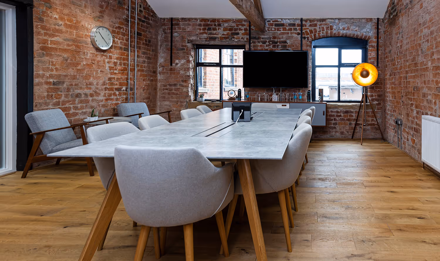 Studio meeting room at Castleton Mill. We offer Offices to rent in Leeds