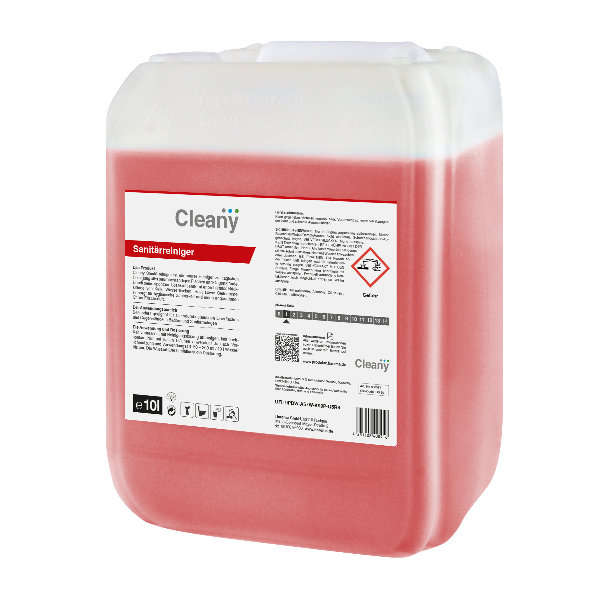 Cleany Sanitärreiniger, 10 l