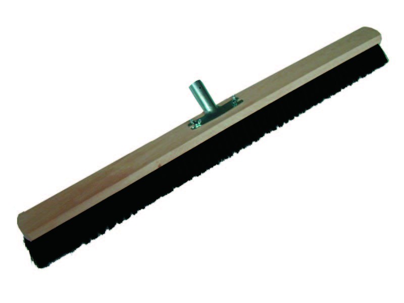 EVObrush Saalbesen, 80 cm, Rosshaarmischung, mit PVC verstärkt, mit aufgeschraubtem Metallstielhalter