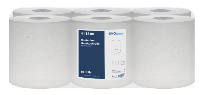 EVOpaper Handtuchrolle, Centerfeed, 1-lg, 20 gr, 290 m x 19,7 cm, IA, Zellstoff