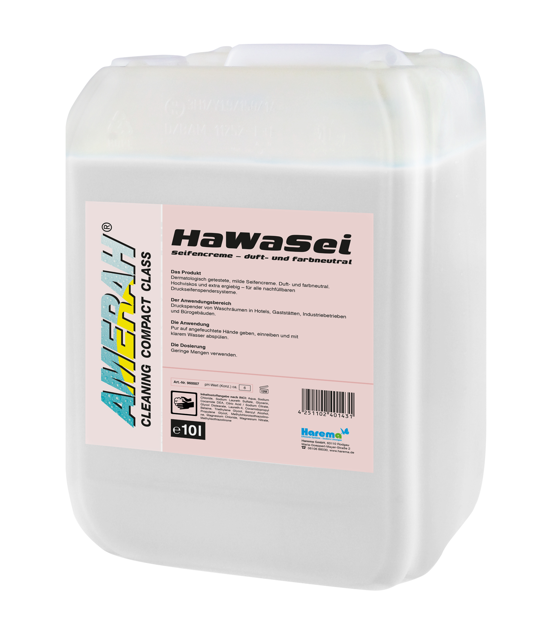 Amerah HaWaSei Seifencreme, 10 l, duft-/farbneutral, weiß