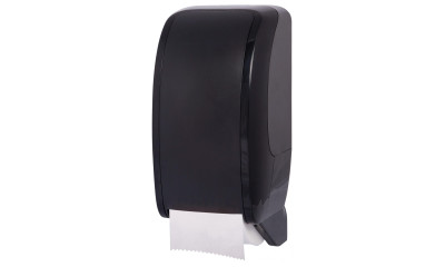 H1 Toilettenpapierspender, schwarz/schwarz, 155 x 325 x 175 mm, AutoCut