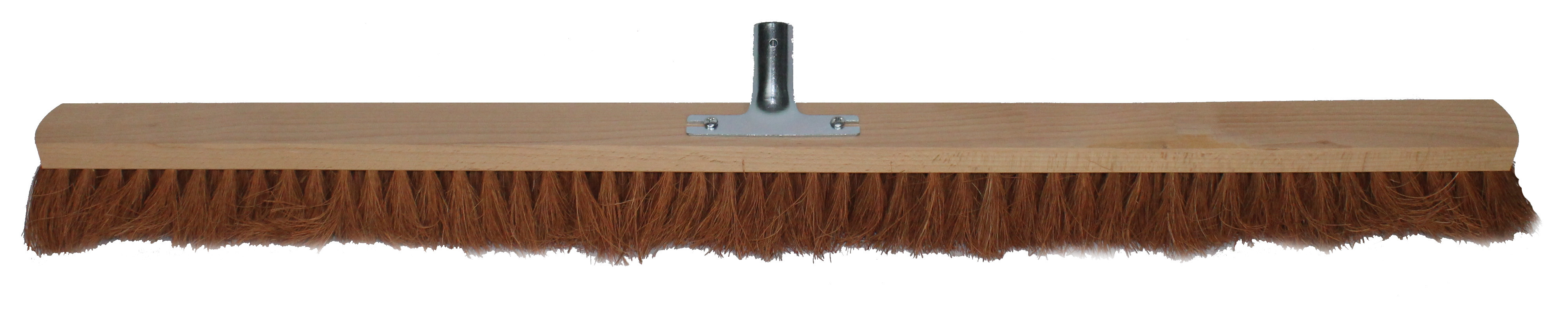 EVObrush Saalbesen, Kokos, mit aufgeschraubtem Metallstielhalter, 80 cm