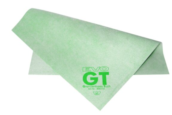 EVOwipe GT - Grenzenloses Tuch, 40 x 40 cm, grün, Polyester/Polyamide, mit Sonderreinigung Piktogramm