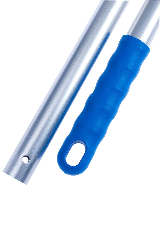 EVO Alustiel, 1400 mm, Ø 23 mm, mit blauem Plastikgriff und Bohrung
