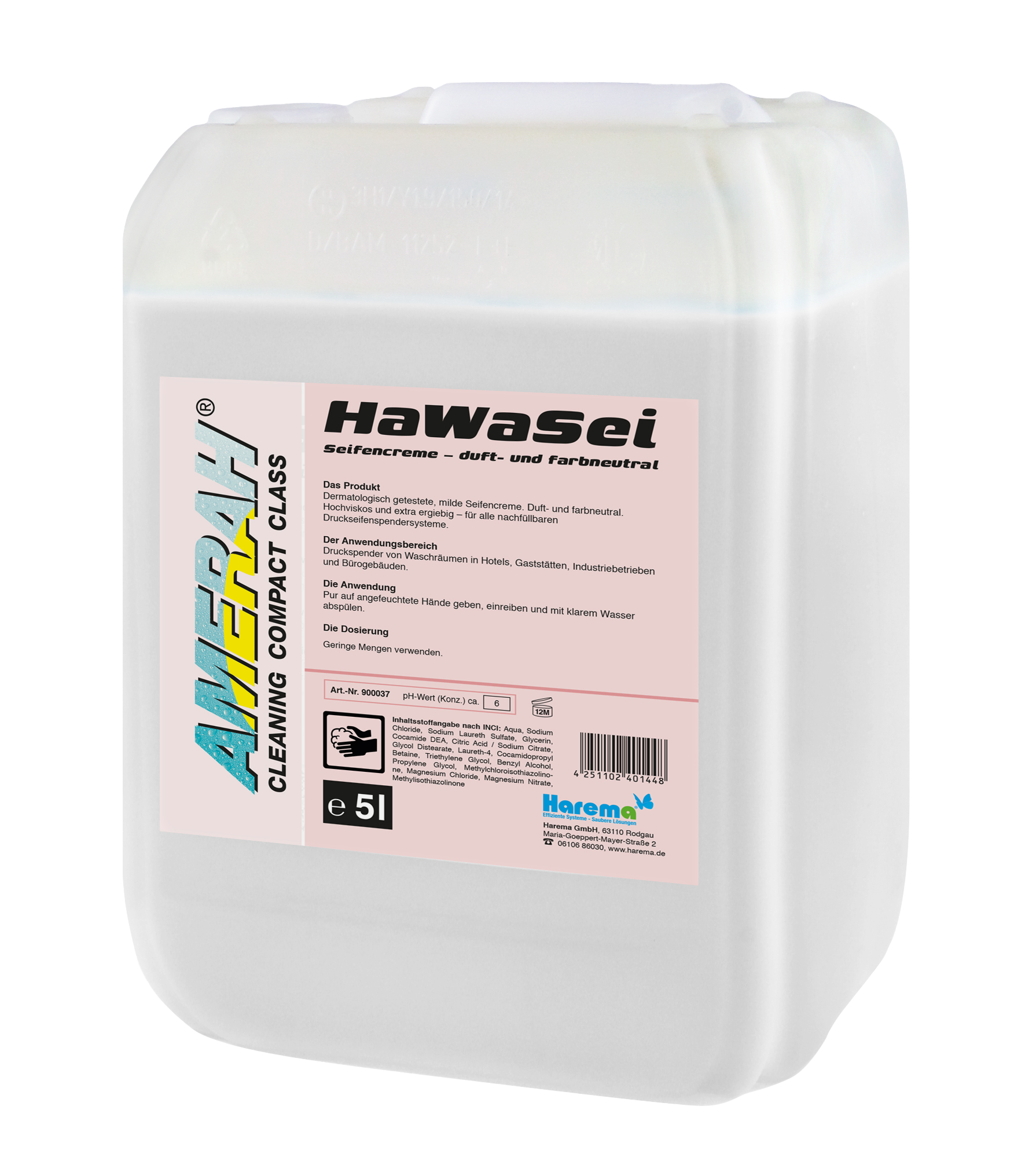 Amerah HaWaSei Seifencreme, 5 l, duft-/farbneutral, weiß