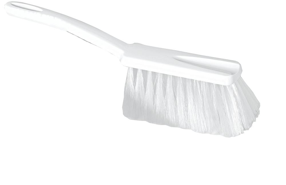 EVObrush Handfeger, HACCP, weiß, weiße Borsten, Ø 0,25 cm
