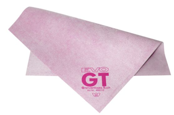 EVOwipe GT - Grenzenloses Tuch, 40 x 40 cm, rot, Polyester/Polyamide, mit WC/Urinal Piktogramm