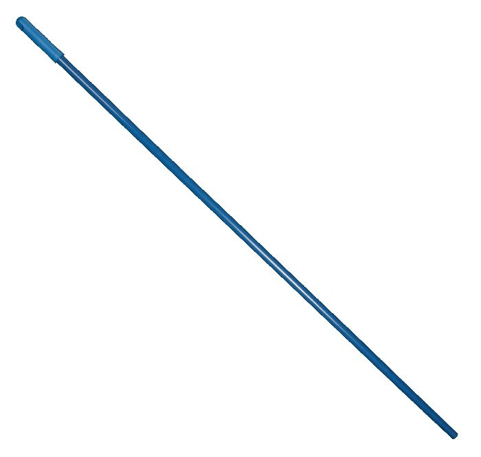 EVOtools Glasfiberstiel, 1400 mm, blau, mit Plastikgriff und Bohrung