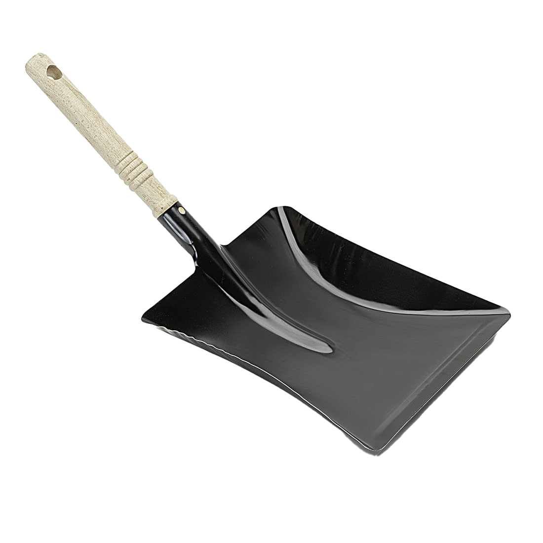 EVOtools Kehrschaufel, Metall, schwarz, mit Holzstiel