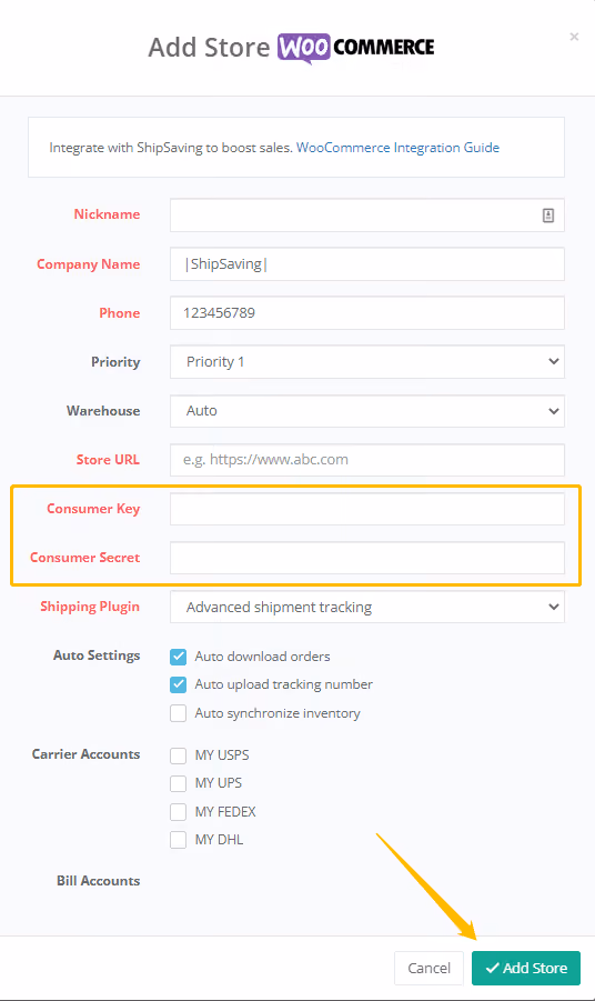 ShipSaving - woocommerce