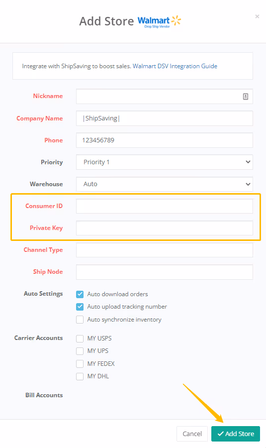 ShipSaving - Walmart DSV