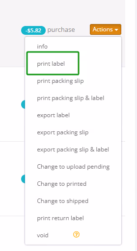 ShipSaving - reprint label
