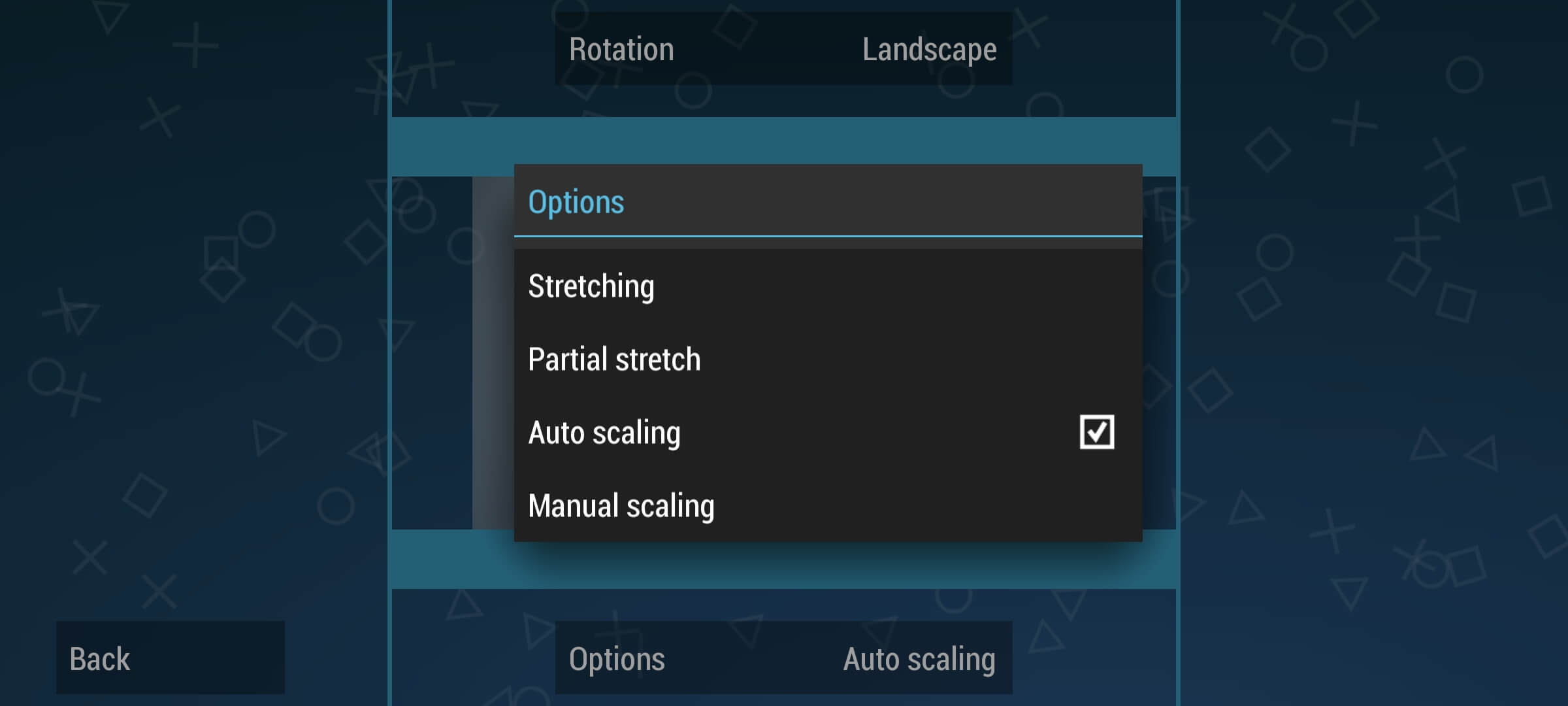 Change Display Layout editor to Stretching in PPSSPP