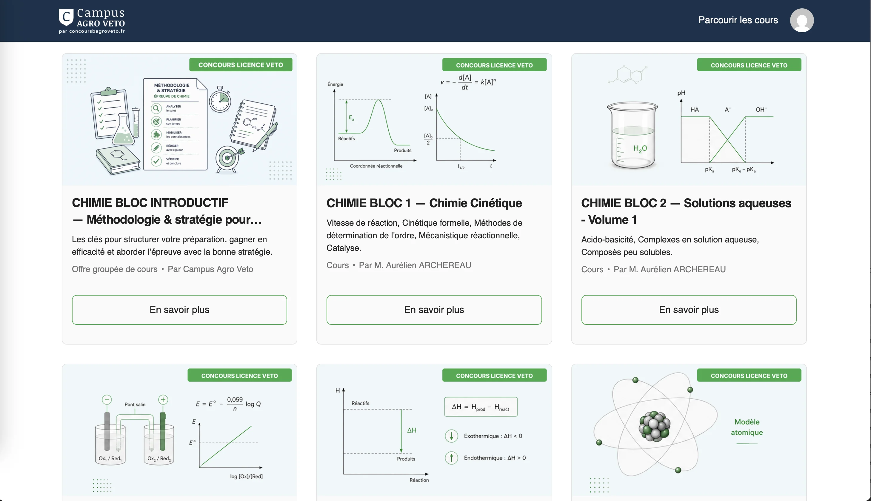 apercu plateforme de formation (espace eleve)