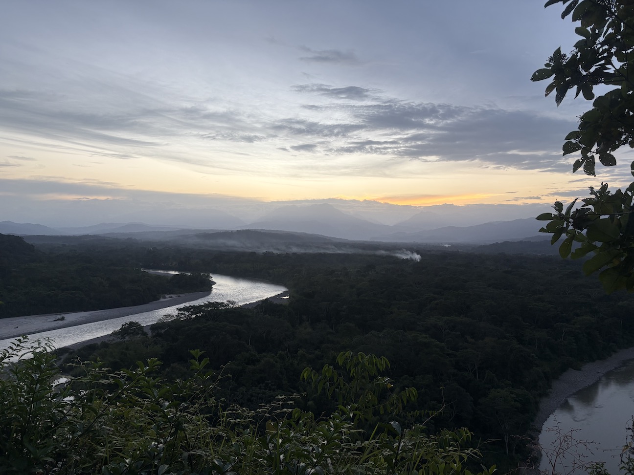 View of Andes Mountains in Ecuador 