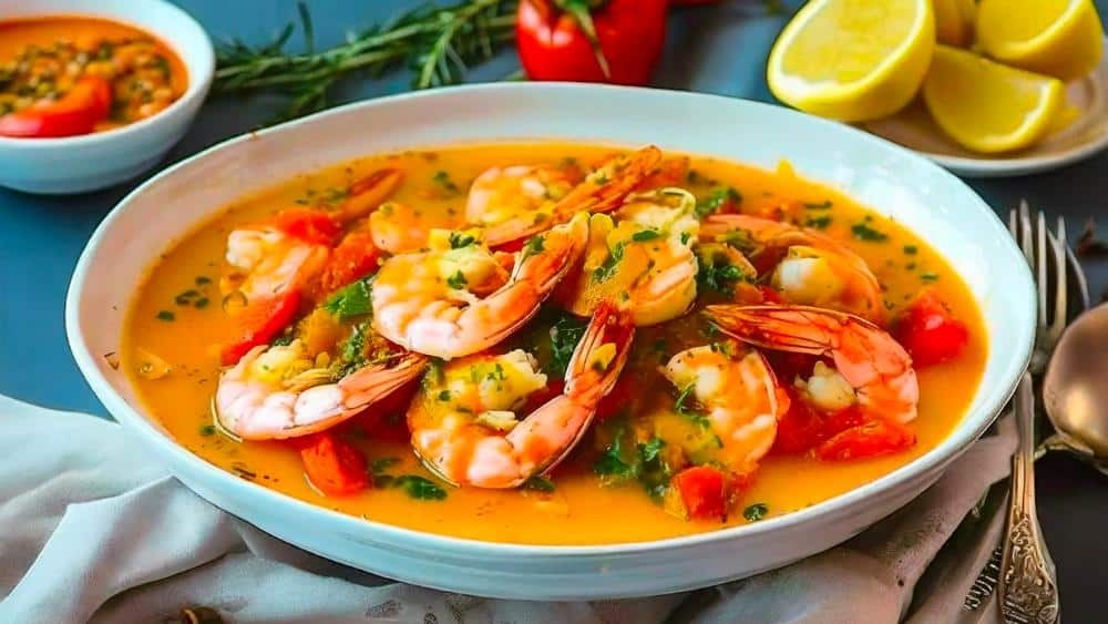 Peruvian Cuisine Chupe De Camarones