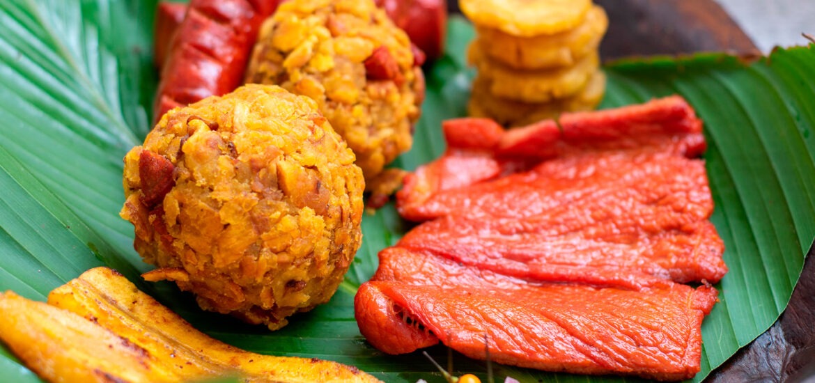 Peruvian Cuisine Tacacho Con Cecina