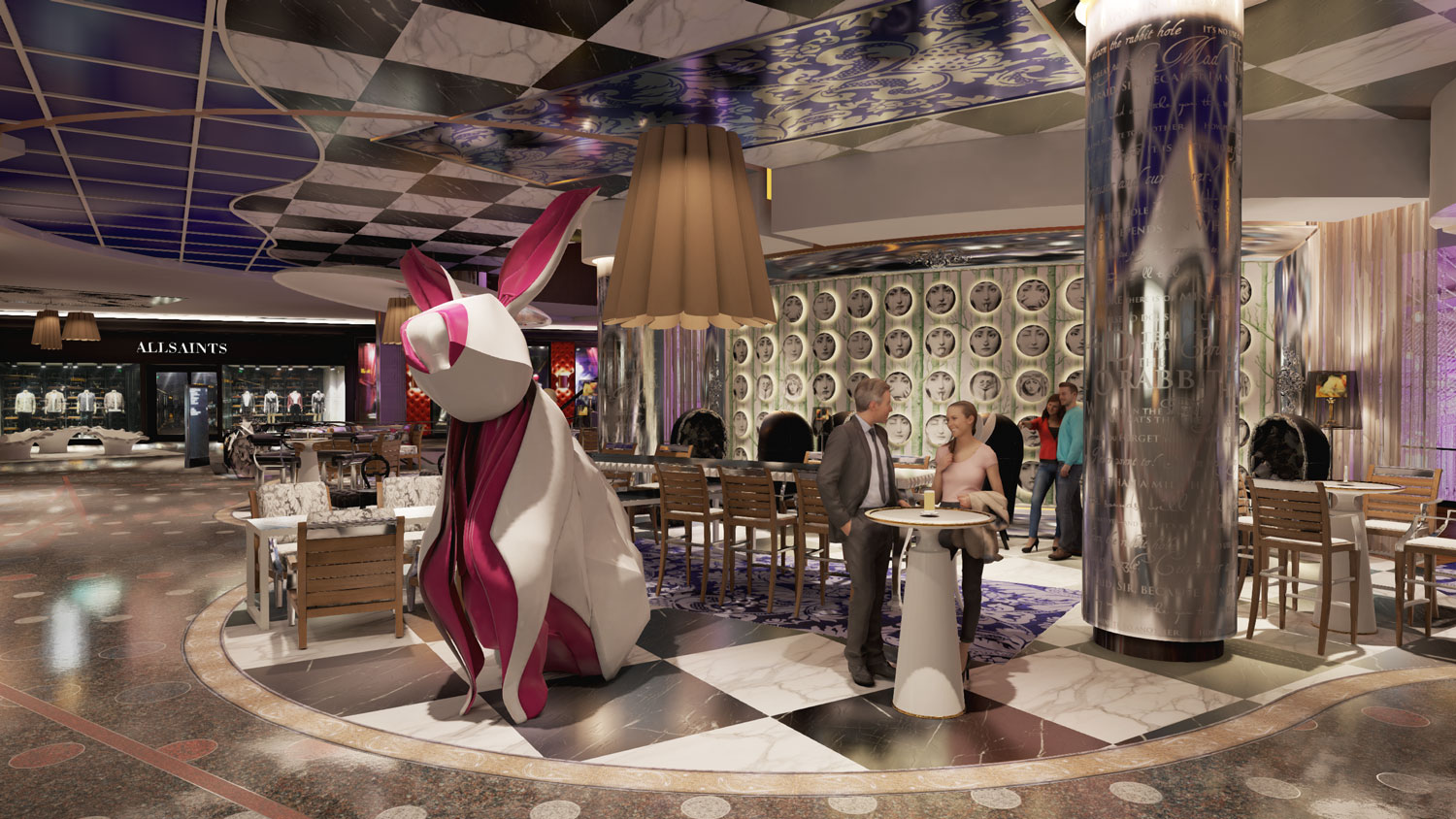 Cosmopolitan Las Vegas - Down the Rabbit Hole Chandelier Bar